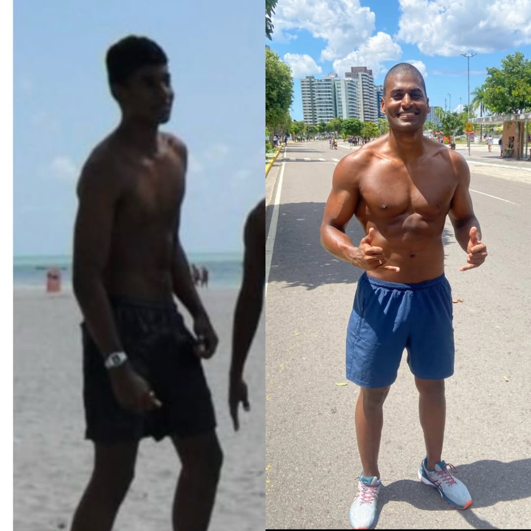 Vitor Nascimento, antes e depois de treinar